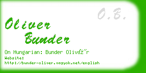 oliver bunder business card